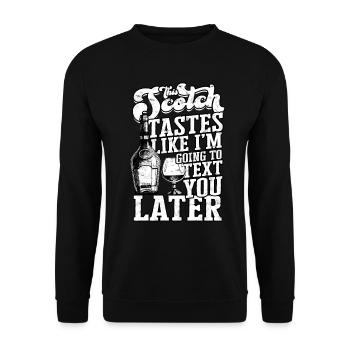 Buveur de whisky écossais irlandais Buvant de l’alcool - Sweat-shirt Unisexe - noir - Devant - Alina (178cm) & Michal (187cm)