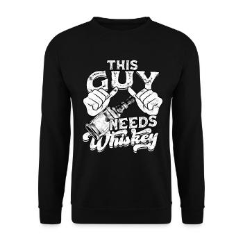 Buveur de whisky écossais irlandais Buvant de l’alcool - Sweat-shirt Unisexe - noir - Devant - Alina (178cm) & Michal (187cm)
