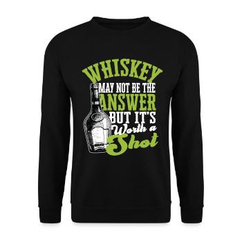 Buveur de whisky écossais irlandais Buvant de l’alcool - Sweat-shirt Unisexe - noir - Devant - Alina (178cm) & Michal (187cm)