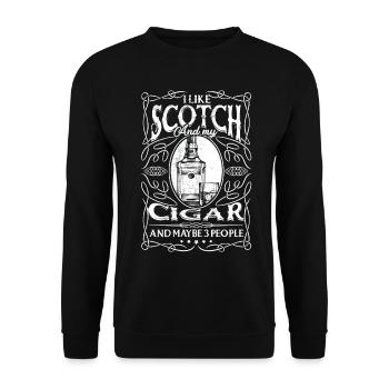 Buveur de whisky écossais irlandais Buvant de l’alcool - Sweat-shirt Unisexe - noir - Devant - Alina (178cm) & Michal (187cm)