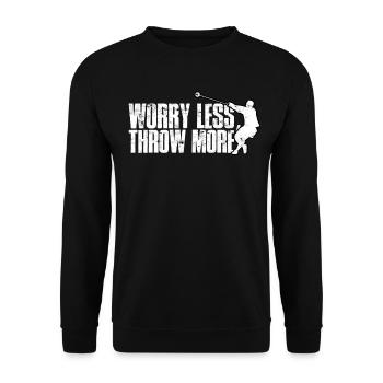 Hammer werfen Strecke und Feldgeschmack Wurf - Unisex Pullover - Schwarz - Vorne - Alina (178cm) & Michal (187cm)