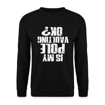Quart à la perche et saut à la perche - Sweat-shirt Unisexe - noir - Devant - Alina (178cm) & Michal (187cm)
