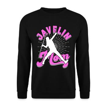 Speer werfen Mutter Leichtathletikwerke - Unisex Pullover - Schwarz - Vorne - Alina (178cm) & Michal (187cm)
