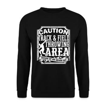 Discuss Litter Track and Field Shot - Unisex Sweatshirt - black - Front - Alina (178cm) & Michal (187cm)