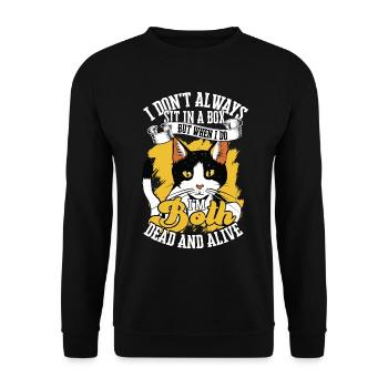 Schrödinger’s Cat Box Alive Dead Physique quantique - Sweat-shirt Unisexe - noir - Devant - Alina (178cm) & Michal (187cm)