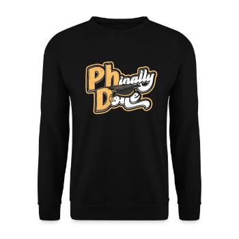 Phinal completed PhD student philosophy student PhD - Unisex Sweatshirt - black - Front - Alina (178cm) & Michal (187cm)