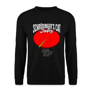 Les blagues du chat de Schrödinger Physique quantique - Sweat-shirt Unisexe - noir - Devant - Alina (178cm) & Michal (187cm)