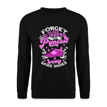 Prinzessin trägt Spike Shoes Track and Field - Unisex Pullover - Schwarz - Vorne - Alina (178cm) & Michal (187cm)