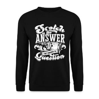 Buveur de whisky écossais irlandais Buvant de l’alcool - Sweat-shirt Unisexe - noir - Devant - Alina (178cm) & Michal (187cm)
