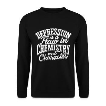 depression depressive sad gift idea unfortunate - Unisex Sweatshirt - black - Front - Alina (178cm) & Michal (187cm)