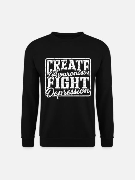 depression depressiv traurig geschenkidee unglückl - Unisex Pullover - Schwarz