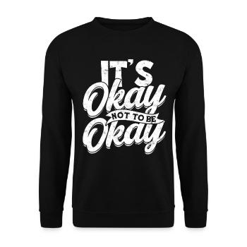 depression depressive sad gift idea unfortunate - Unisex Sweatshirt - black - Front - Alina (178cm) & Michal (187cm)