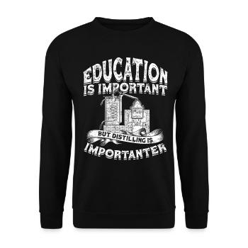 Schnapps Whiskey distill Schnapps distiller Geschenkide - Unisex Sweatshirt - black - Front - Alina (178cm) & Michal (187cm)