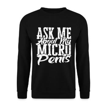 Micropenis Small Penis Sex Cock Club Micro - Unisex Sweatshirt - black - Front - Alina (178cm) & Michal (187cm)