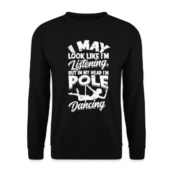 Pole Dance Gift Dancer Gift Idea Fitness - Sweat-shirt Unisexe - noir - Devant - Alina (178cm) & Michal (187cm)