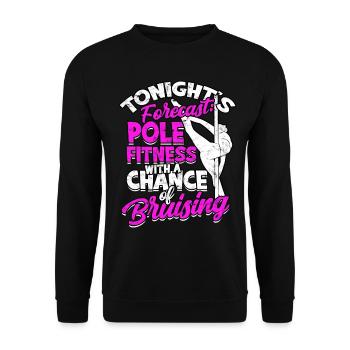 Pole Dance Gift Dancer Gift Idea Fitness - Sweat-shirt Unisexe - noir - Devant - Alina (178cm) & Michal (187cm)