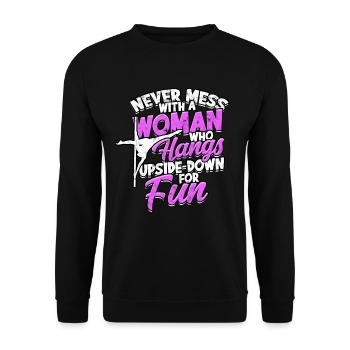 Pole Dance Gift Dancer Gift Idea Fitness - Sweat-shirt Unisexe - noir - Devant - Alina (178cm) & Michal (187cm)