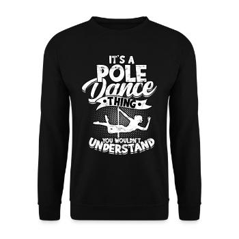 Pole Dance Gift Dancer Gift Idea Fitness - Sweat-shirt Unisexe - noir - Devant - Alina (178cm) & Michal (187cm)