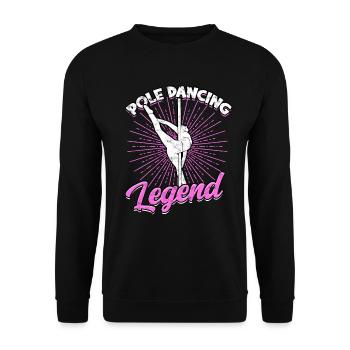 Pole Dance Gift Dancer Gift Idea Fitness - Sweat-shirt Unisexe - noir - Devant - Alina (178cm) & Michal (187cm)