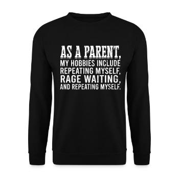 parents gift mother gift idea father family - Unisex Sweatshirt - black - Front - Alina (178cm) & Michal (187cm)