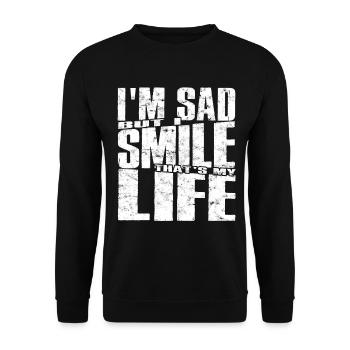 depression depressive sad gift idea unfortunate - Unisex Sweatshirt - black - Front - Alina (178cm) & Michal (187cm)