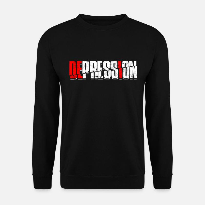 depression depressiv traurig geschenkidee unglückl - Unisex Pullover - Schwarz