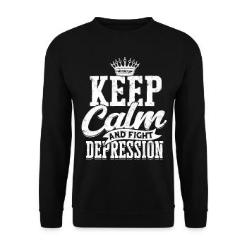 depression depressive sad idea unglückl - Unisex Sweatshirt - black - Front - Alina (178cm) & Michal (187cm)
