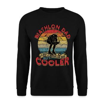 Biathlon Sport Winter Sports Ski Gift Quote Lan - Unisex Sweatshirt - black - Front - Alina (178cm) & Michal (187cm)