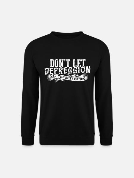 depression depressiv traurig geschenkidee unglückl - Unisex Pullover - Schwarz
