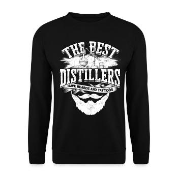 schnapps whiskey burning schnapps distiller gift idea - Unisex Sweatshirt - black - Front - Alina (178cm) & Michal (187cm)