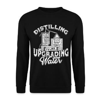 Schnapps Whiskey distill Schnapps distiller Geschenkide - Unisex Sweatshirt - black - Front - Alina (178cm) & Michal (187cm)