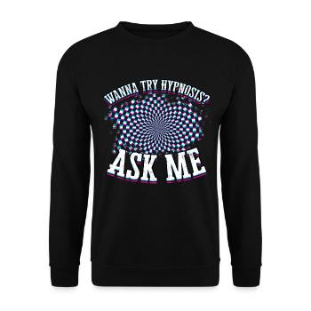 hypnose hypnotisch hypnotisieren hypnotiseur gesch - Unisex Pullover - Schwarz - Vorne - Alina (178cm) & Michal (187cm)