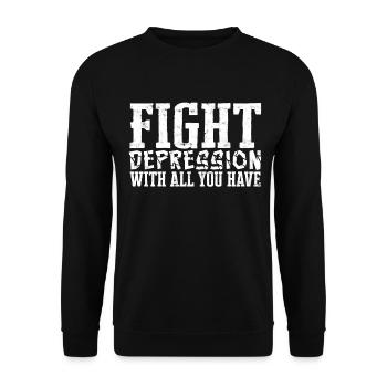 depression depressive sad idea unglückl - Unisex Sweatshirt - black - Front - Alina (178cm) & Michal (187cm)