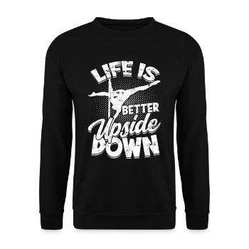 Pole Dance Gift Dancer Gift Idea Fitness - Sweat-shirt Unisexe - noir - Devant - Alina (178cm) & Michal (187cm)