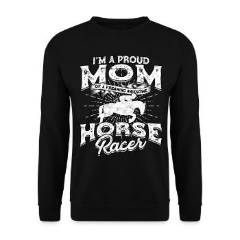 horse racing horse riding horses rider gift g - Unisex Sweatshirt - black - Front - Alina (178cm) & Michal (187cm)