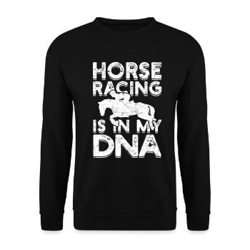 courses de chevaux balade à cheval chevaux cavalier cadeau g - Sweat-shirt Unisexe - noir - Devant - Alina (178cm) & Michal (187cm)