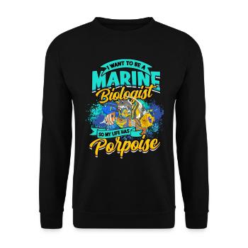 biologie marine biologiste marin biologie marine biologiste - Sweat-shirt Unisexe - noir - Devant - Alina (178cm) & Michal (187cm)