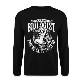 biologie marine biologiste marin biologie marine biologiste - Sweat-shirt Unisexe - noir - Devant - Alina (178cm) & Michal (187cm)