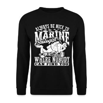 biologie marine biologiste marin biologie marine biologiste - Sweat-shirt Unisexe - noir - Devant - Alina (178cm) & Michal (187cm)