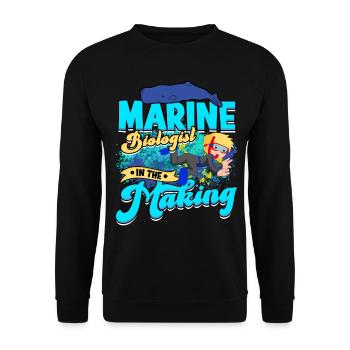 biologie marine biologiste marin biologie marine biologiste - Sweat-shirt Unisexe - noir - Devant - Alina (178cm) & Michal (187cm)