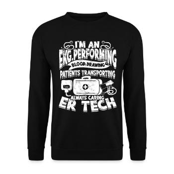 Emergency Department Nurse Hospital Hospitals - Unisex Sweatshirt - black - Front - Alina (178cm) & Michal (187cm)