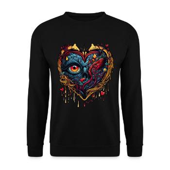 Mystery Love - Unisex Sweatshirt - black - Front - Alina (178cm) & Michal (187cm)