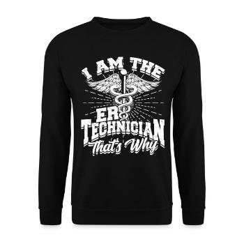 Emergency Department Nurse Hospital Hospitals - Unisex Sweatshirt - black - Front - Alina (178cm) & Michal (187cm)
