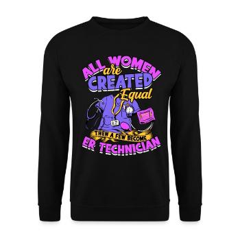 Emergency Department Nurse Hospital Hospitals - Unisex Sweatshirt - black - Front - Alina (178cm) & Michal (187cm)