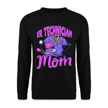 Emergency Department Nurse Hospital Hospitals - Unisex Sweatshirt - black - Front - Alina (178cm) & Michal (187cm)