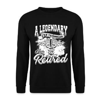 Emergency Department Nurse Hospital Hospitals - Unisex Sweatshirt - black - Front - Alina (178cm) & Michal (187cm)
