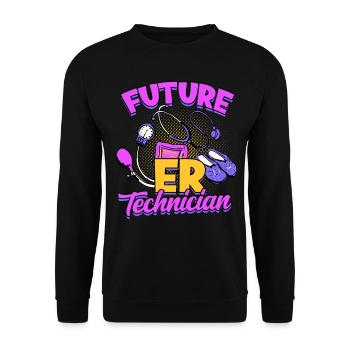 Emergency Department Nurse Hospital Hospitals - Unisex Sweatshirt - black - Front - Alina (178cm) & Michal (187cm)