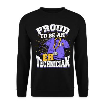 Emergency Department Nurse Hospital Hospitals - Unisex Sweatshirt - black - Front - Alina (178cm) & Michal (187cm)