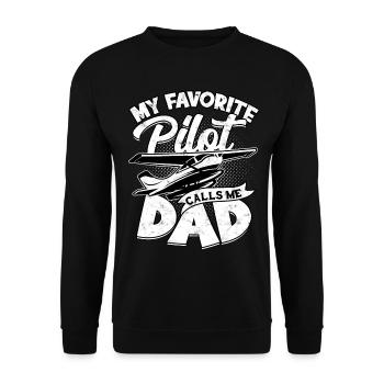 pilot flugzeug fliegen tochter geschenkidee gesche - Unisex Pullover - Schwarz - Vorne - Alina (178cm) & Michal (187cm)