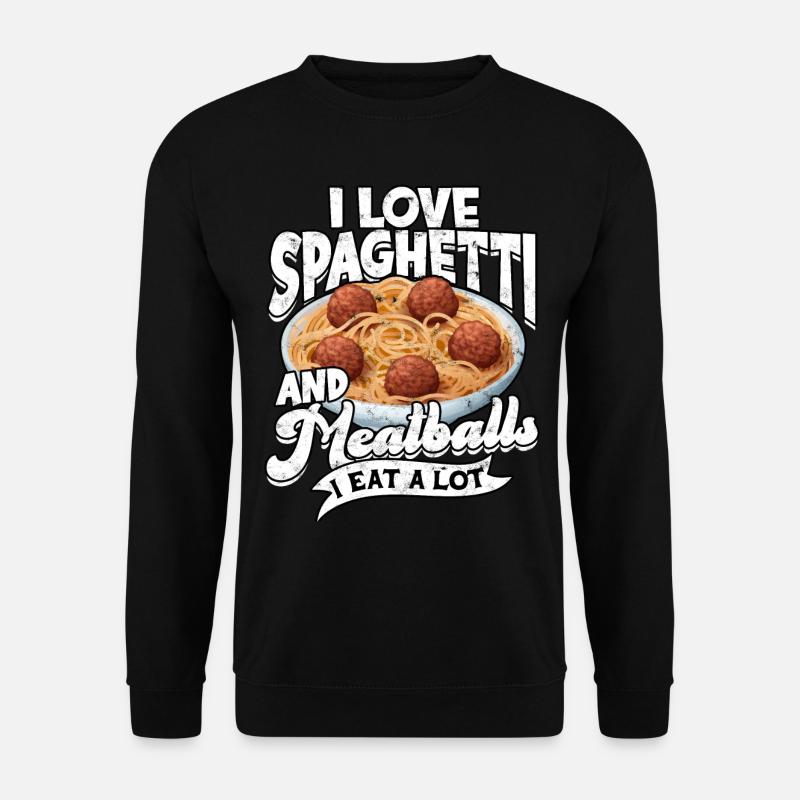 fleischklößchen essen spaghetti geschenk geschenki - Unisex Pullover - Schwarz